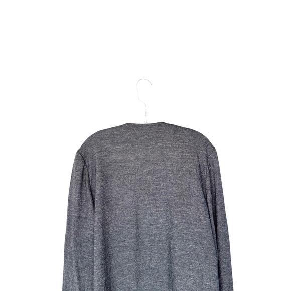 Talbots Blazer Charcoal Gray Open Front Wool Office Work Career Long Size 12 - Picture 7 of 10